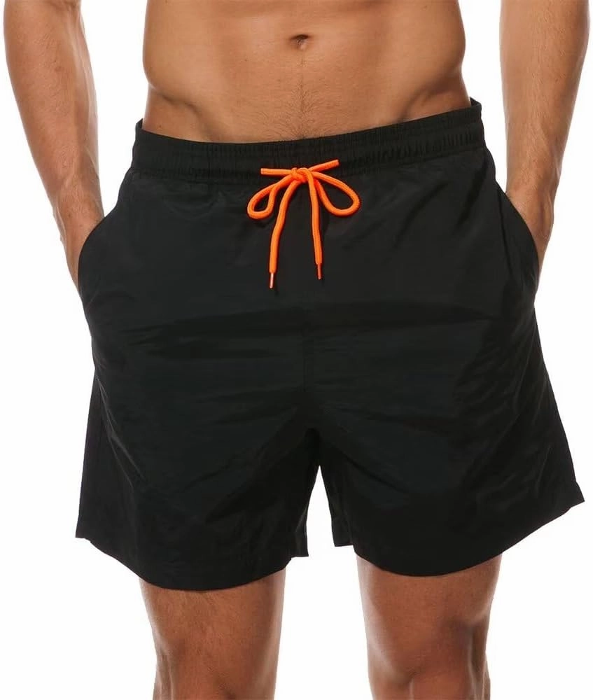 Mens Swim Trunks Quick Dry Boardshorts with Mesh Lining Above Knee Swimwear Bathing Suits