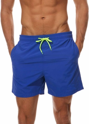 Mens Swim Trunks Quick Dry Boardshorts with Mesh Lining Above Knee Swimwear Bathing Suits