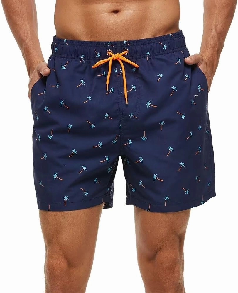 Mens Swim Trunks Quick Dry Boardshorts with Mesh Lining Above Knee Swimwear Bathing Suits