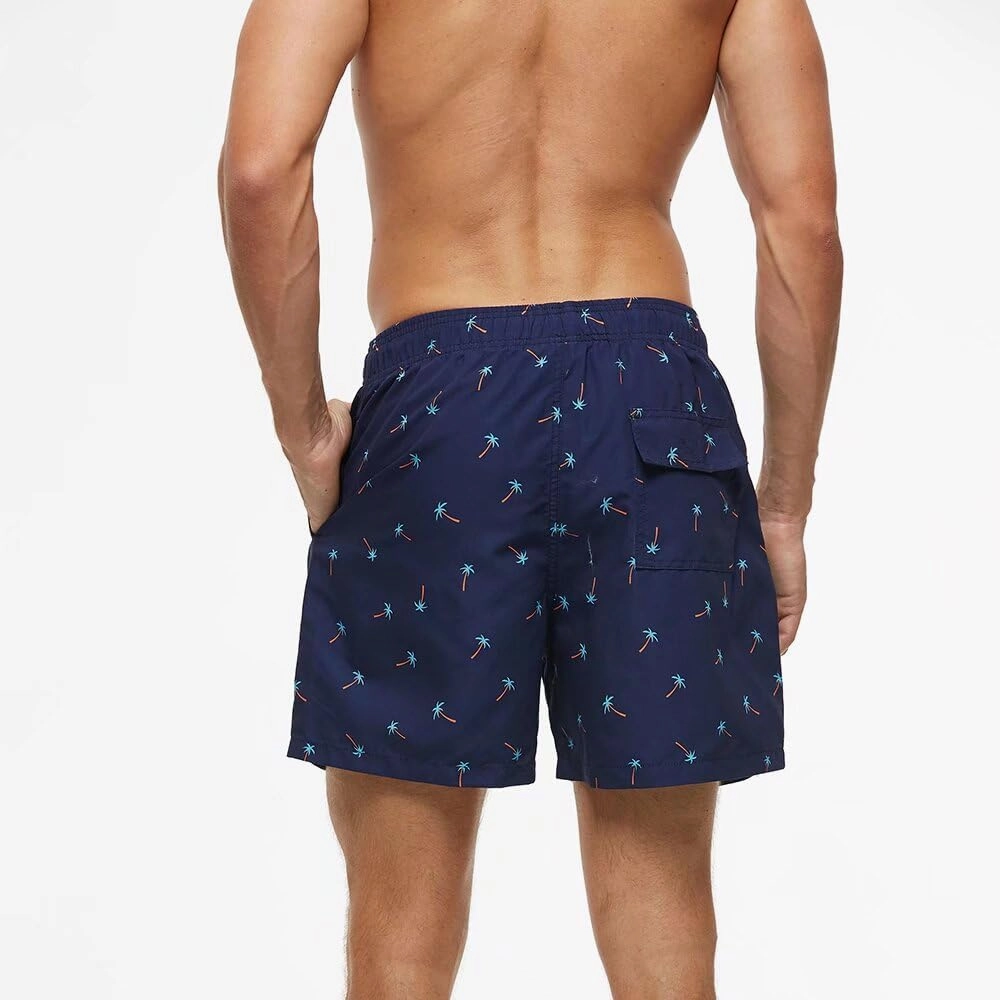 Mens Swim Trunks Quick Dry Boardshorts with Mesh Lining Above Knee Swimwear Bathing Suits