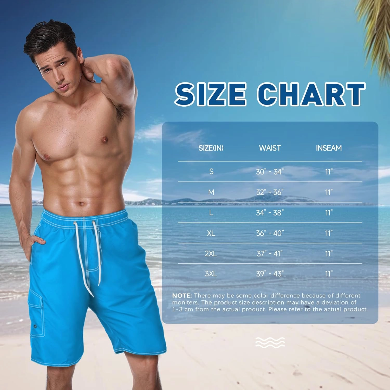 Mens Swim Trunks Swim Shorts Swimming Trunks Swimsuit Quick Dry with Mesh Lining Swimwear