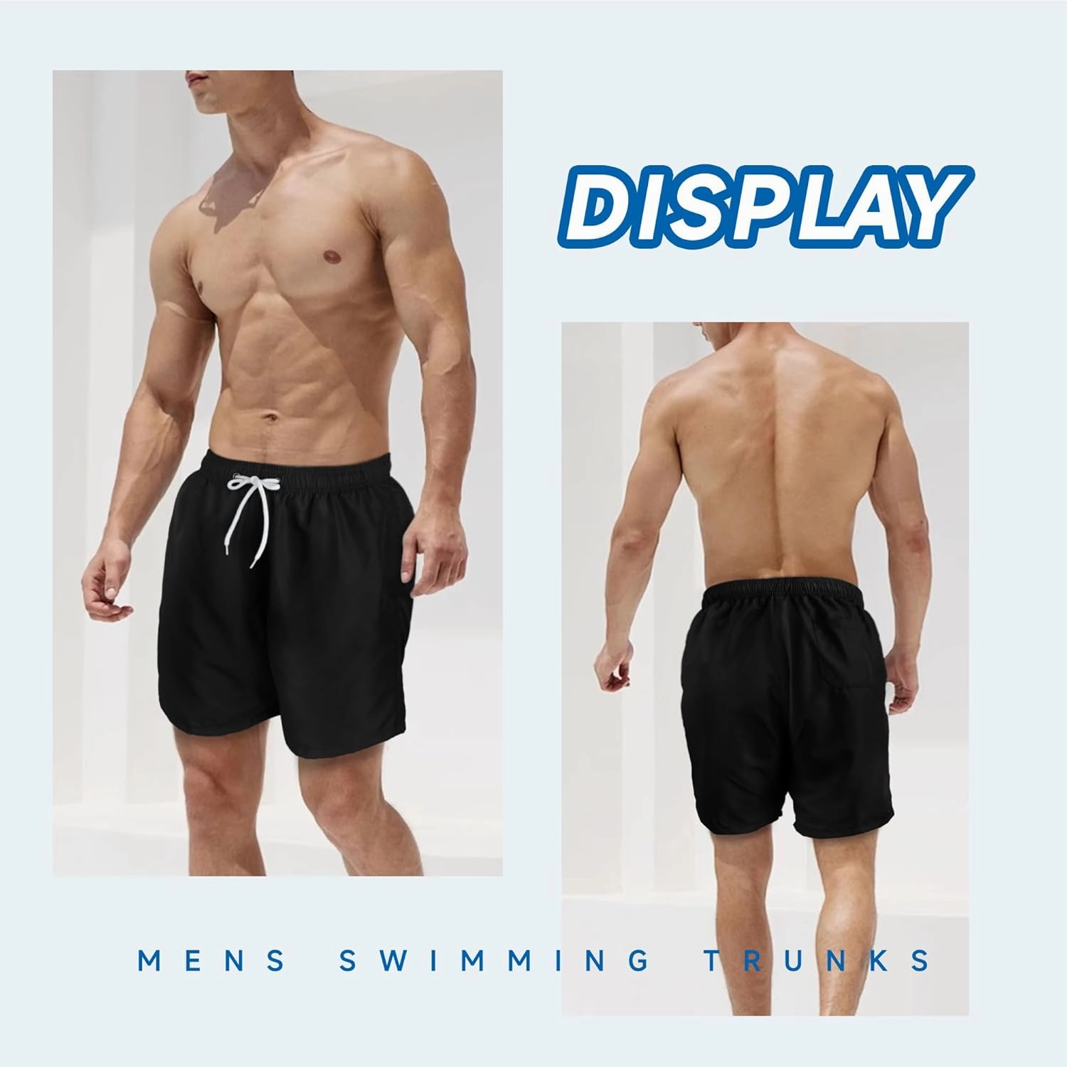 Mens Swim Trunks Swim Shorts Swimwear Quick Dry 7 Swimming Trunks with Mesh Lining