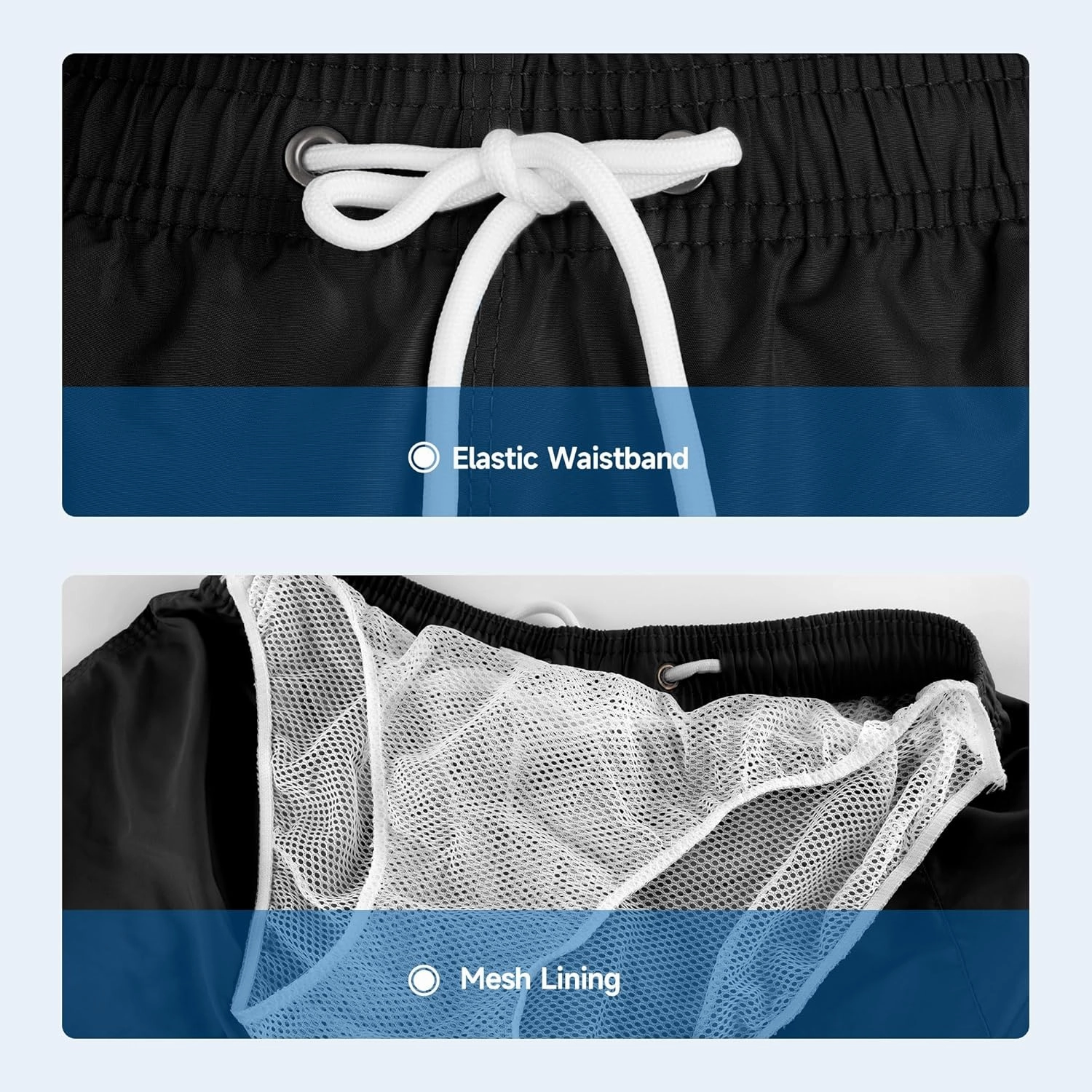 Mens Swim Trunks Swim Shorts Swimwear Quick Dry 7 Swimming Trunks with Mesh Lining