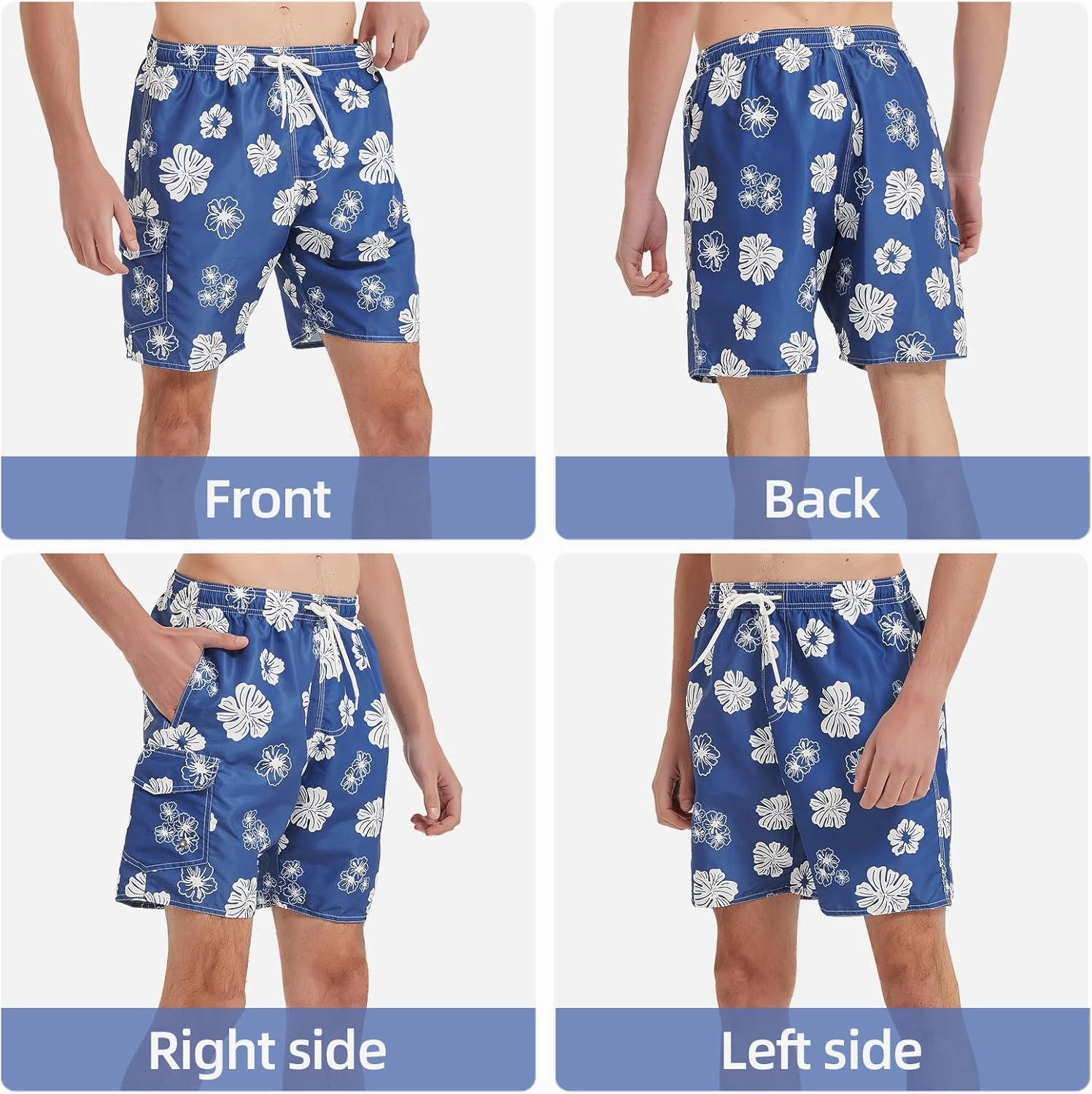 Mens Swim Trunks Swim Shorts Swimwear Quick Dry 7 Swimming Trunks with Mesh Lining