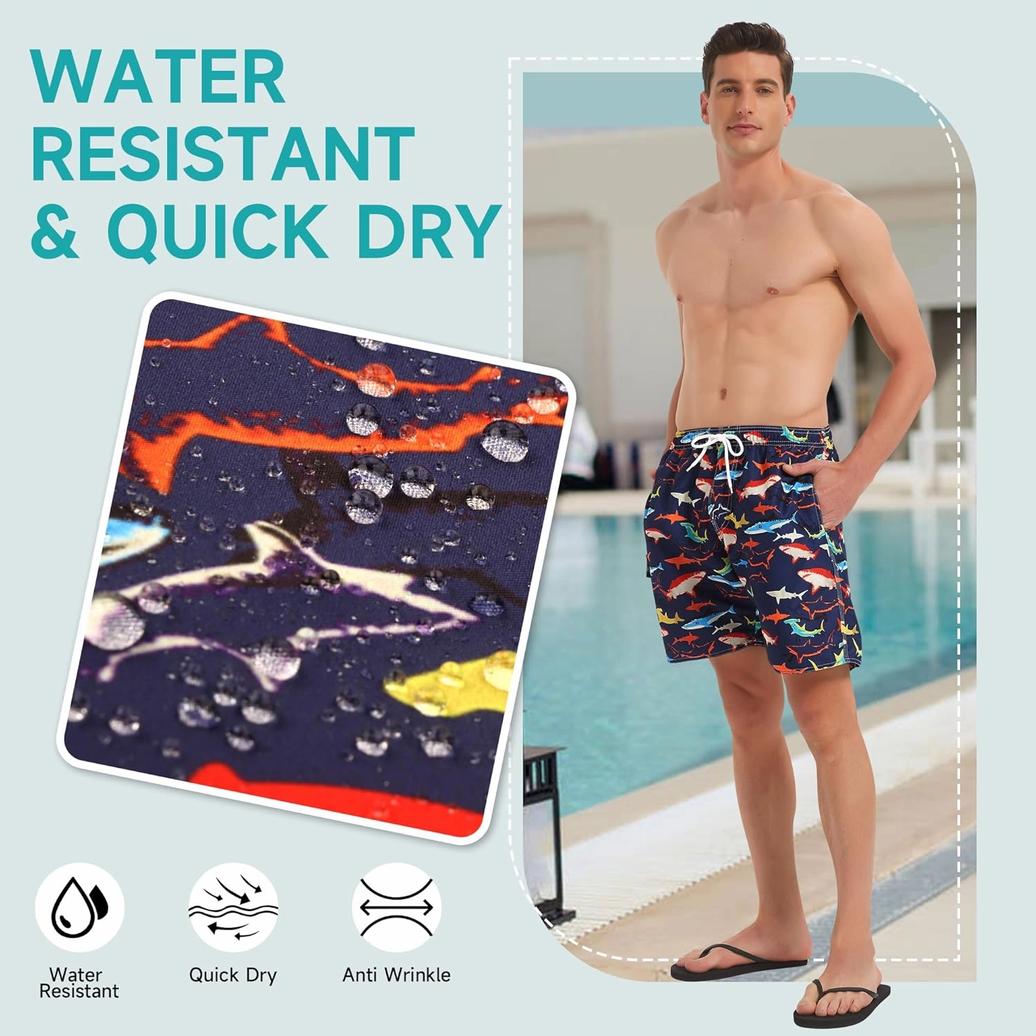Mens Swim Trunks Swimsuit Trunks Swim Shorts Swimwear