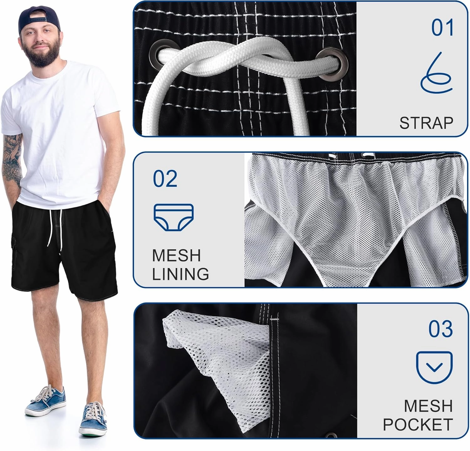 Mens Swim Trunks Swimsuit Trunks Swim Shorts Swimwear