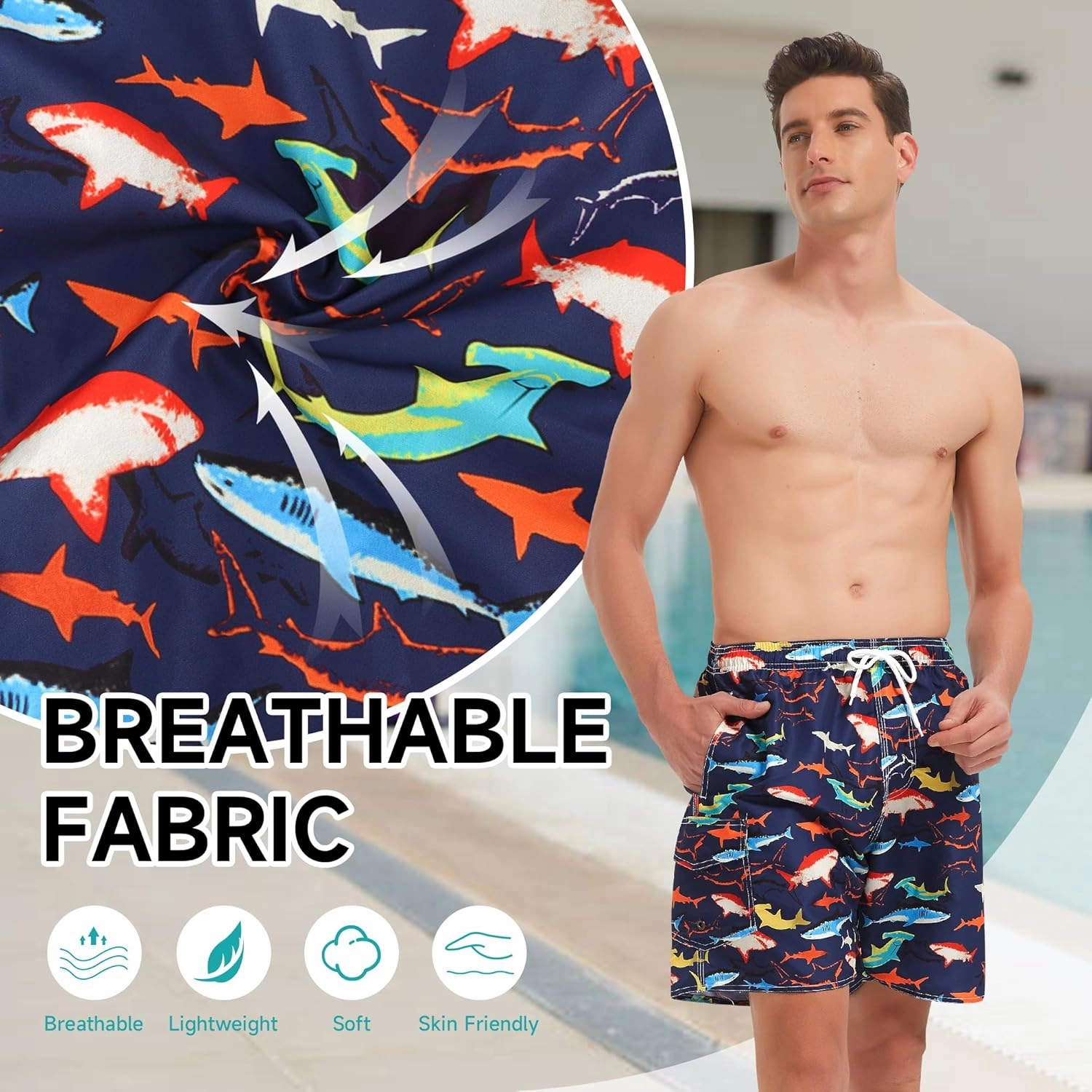 Mens Swim Trunks Swimsuit Trunks Swim Shorts Swimwear