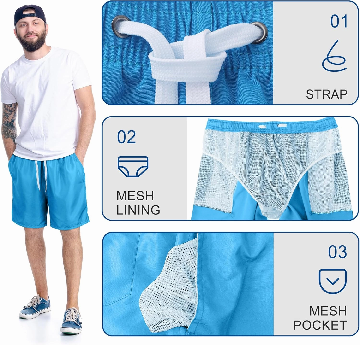 Mens Swim Trunks Swimsuit Trunks Swim Shorts Swimwear