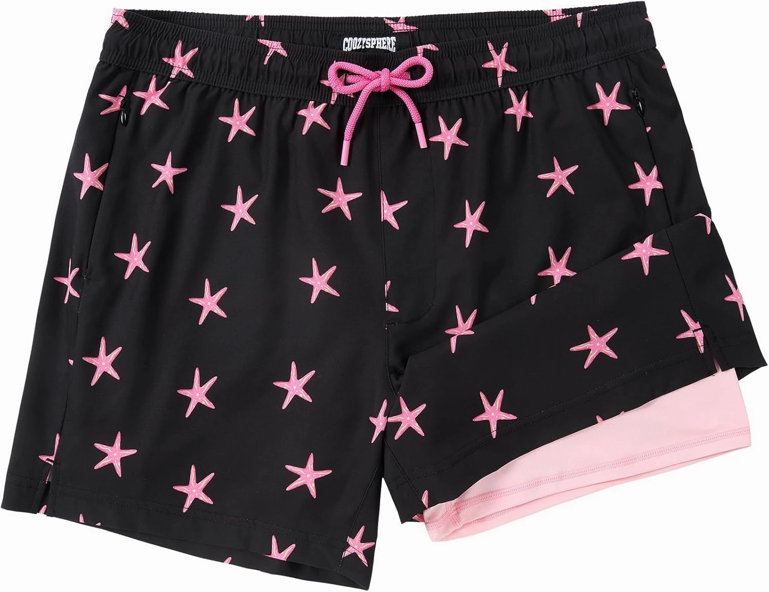 Mens Swim Trunks with Compression Liner 5 Inch Inseam Swimming Trunks Board Shorts for Men Bathing Suit