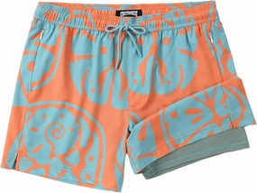 Mens Swim Trunks with Compression Liner 5 Inch Inseam Swimming Trunks Board Shorts for Men Bathing Suit