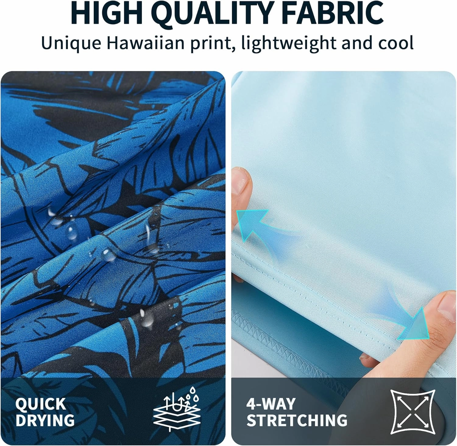 Mens Swim Trunks with Compression Liner 9" Built-in Board Shorts 2 in 1 Quick Dry Bathing Suits with Zipper Pockets