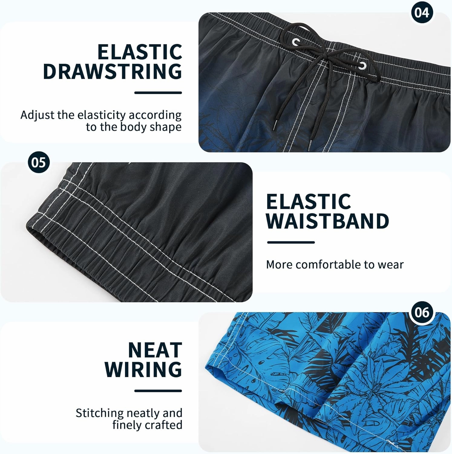 Mens Swim Trunks with Compression Liner 9" Built-in Board Shorts 2 in 1 Quick Dry Bathing Suits with Zipper Pockets