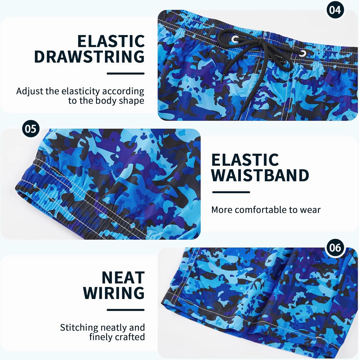 Mens Swim Trunks with Compression Liner 9" Built-in Board Shorts 2 in 1 Quick Dry Bathing Suits with Zipper Pockets