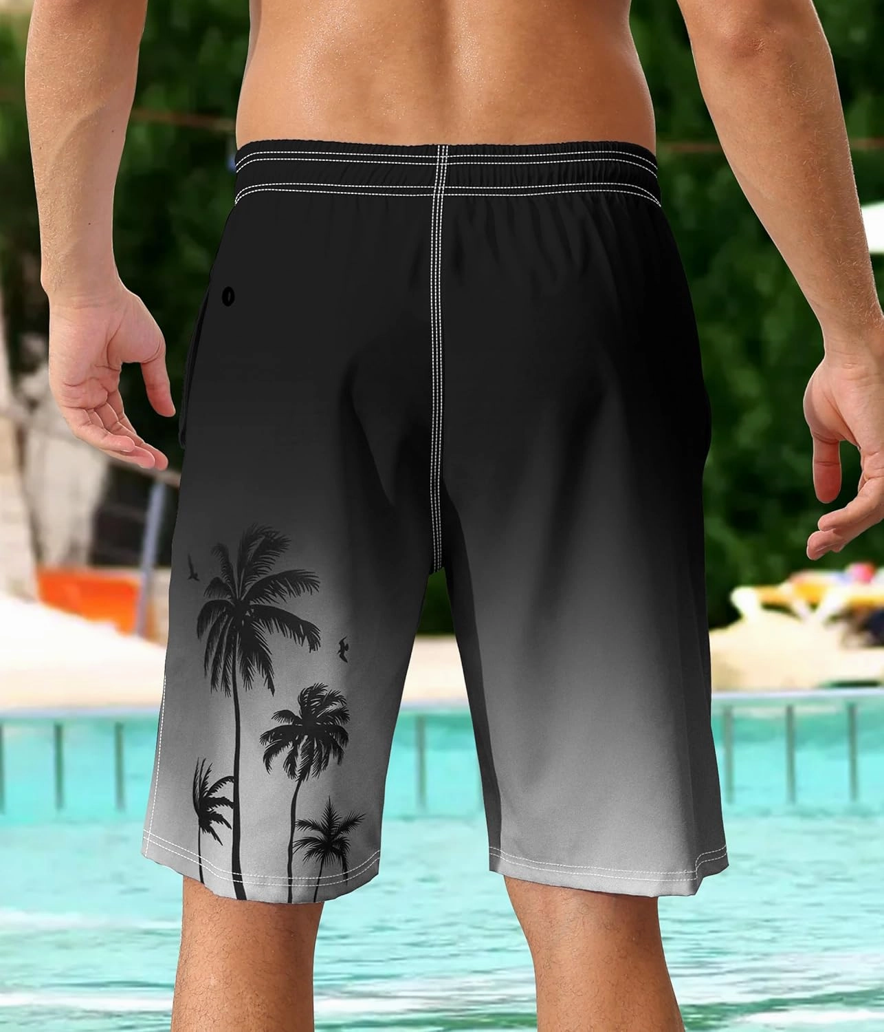 Mens Swim Trunks with Compression Liner 9" Swim Trunks Quick Dry Surfing Beach Shorts Hawaii Sports Shorts