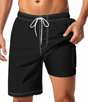 Mens Swim Trunks with Compression Liner 9" Swim Trunks Quick Dry Surfing Beach Shorts Hawaii Sports Shorts