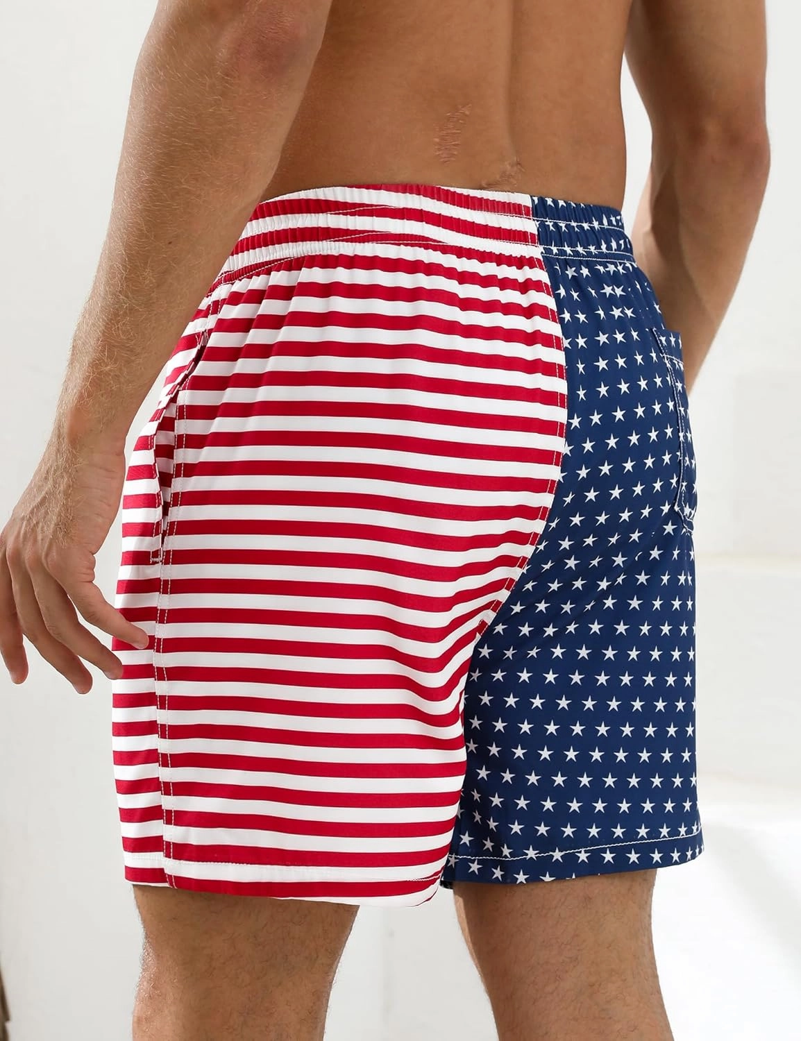 Mens Swim Trunks with Compression Liner Bathing Suits 2 Pack Quick Dry Stretch Beach Shorts 7 inch Inseam Swimwear