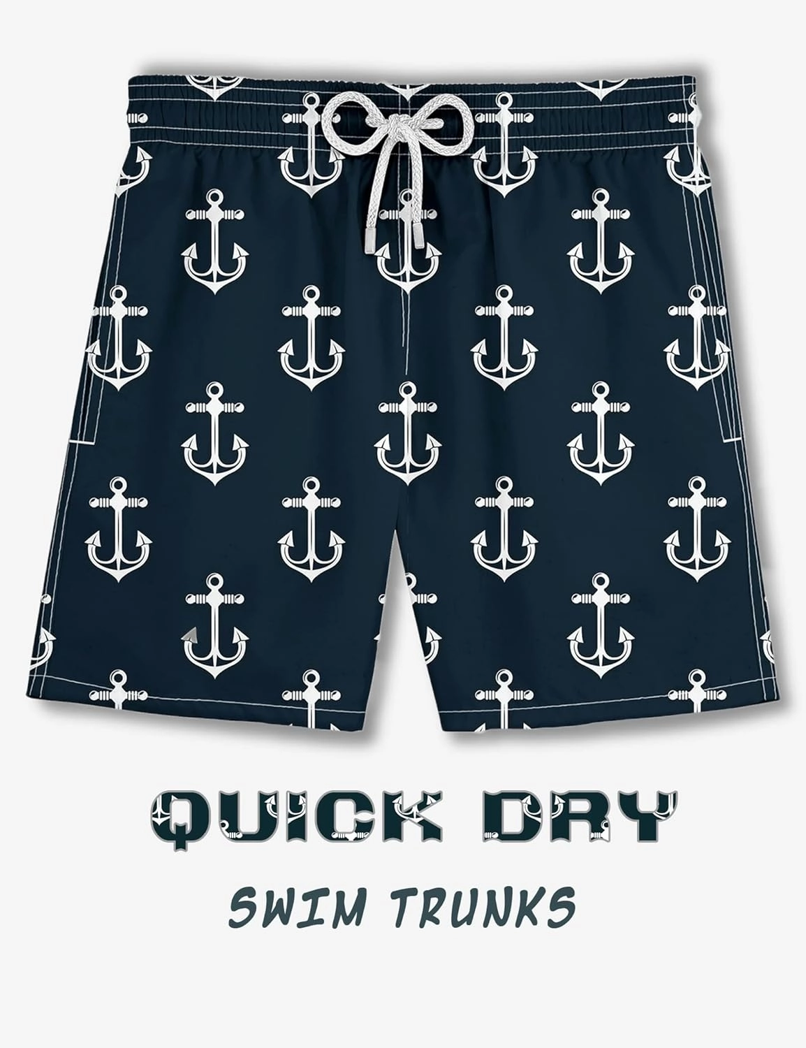 Mens Swim Trunks with Compression Liner Bathing Suits 2 Pack Quick Dry Stretch Beach Shorts 7 inch Inseam Swimwear