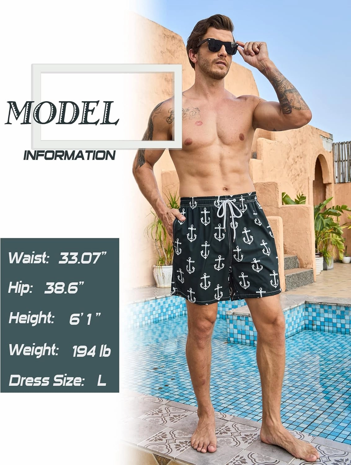 Mens Swim Trunks with Compression Liner Bathing Suits 2 Pack Quick Dry Stretch Beach Shorts 7 inch Inseam Swimwear