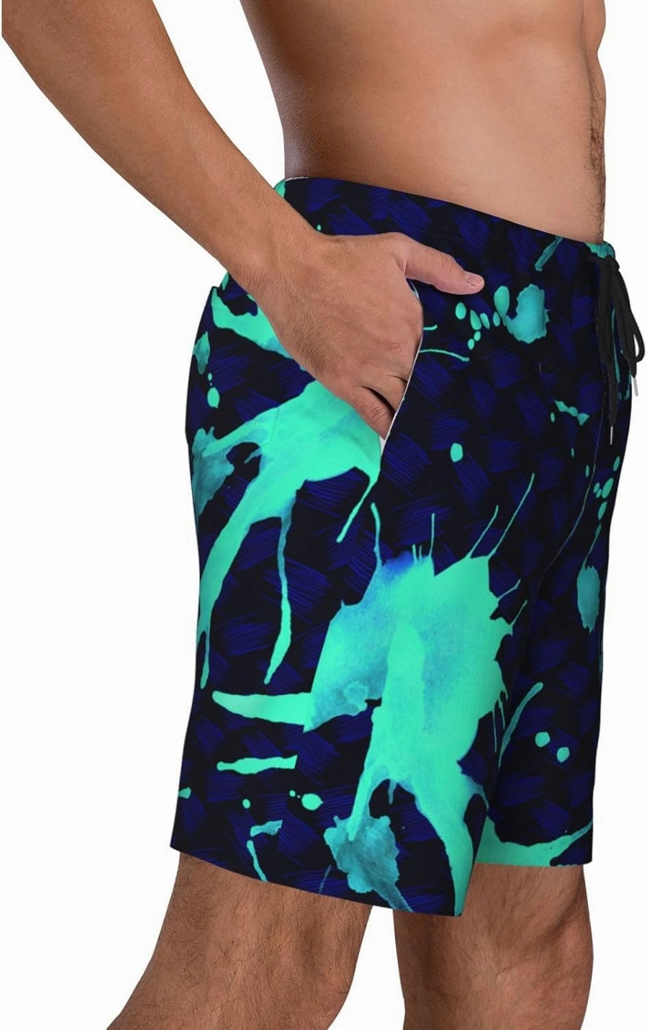 Mens Swim Trunks with Mesh Lining,Quick Dry Swimsuit Board Shorts Beach Pants Swimwear Bathing Suits