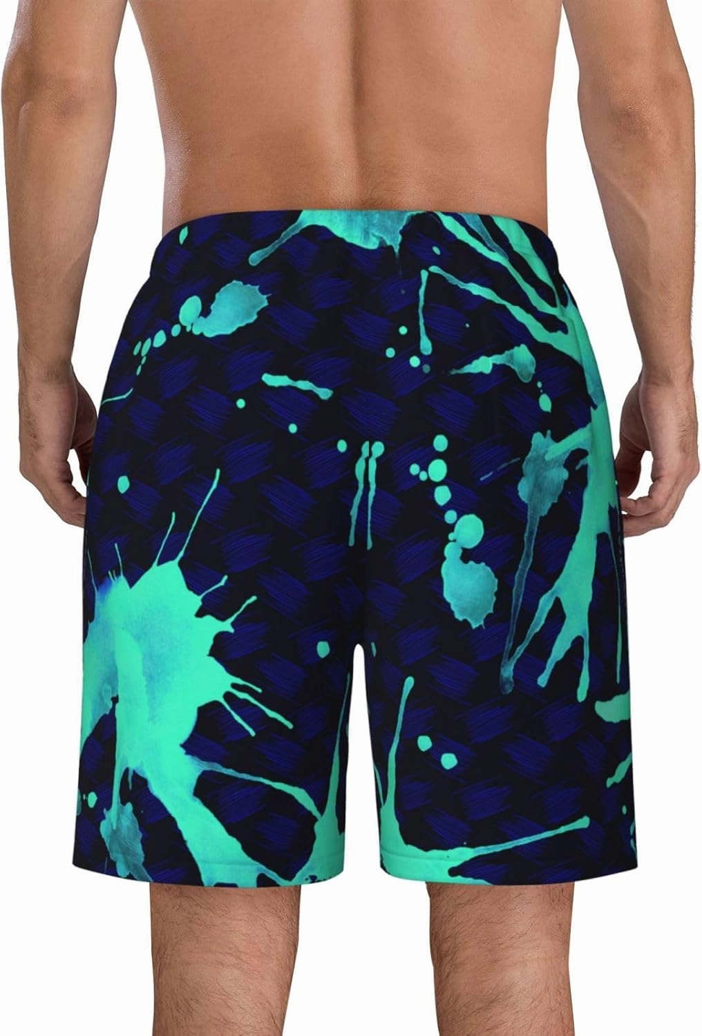 Mens Swim Trunks with Mesh Lining,Quick Dry Swimsuit Board Shorts Beach Pants Swimwear Bathing Suits