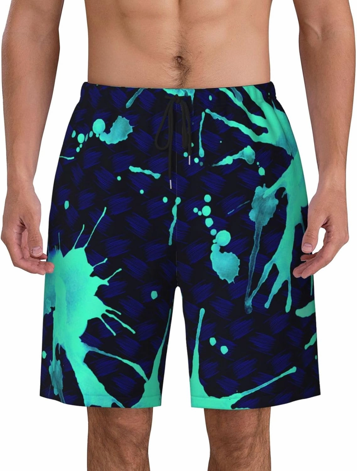 Mens Swim Trunks with Mesh Lining,Quick Dry Swimsuit Board Shorts Beach Pants Swimwear Bathing Suits
