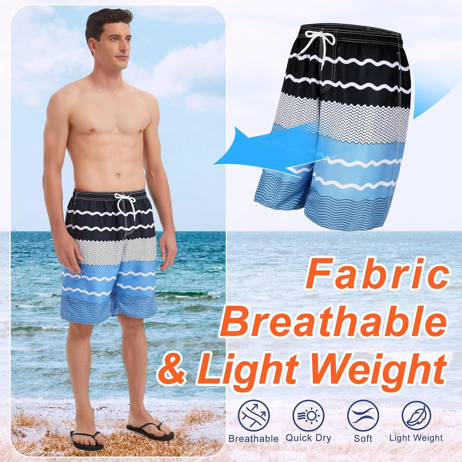 Mens Swimming Trunks Swim Trunks Quick Dry Swim Shorts with Mesh Lining Funny Swimwear Bathing Suits