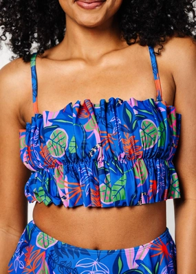 Midnight Jungle | Oversized Ruffle Top