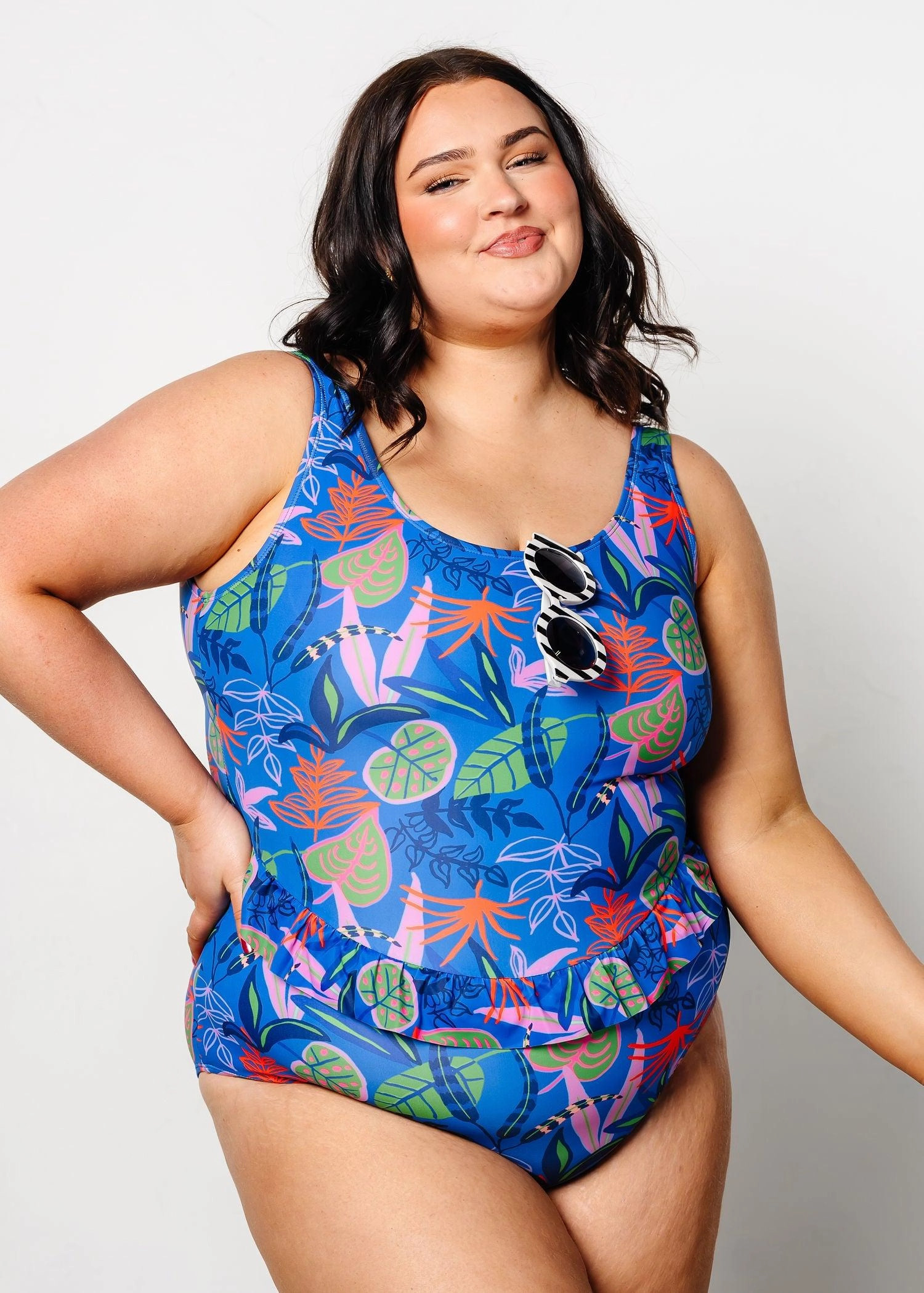 Midnight Jungle | Skirted One-Piece