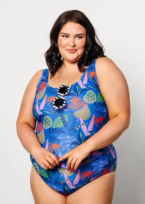 Midnight Jungle | Skirted One-Piece