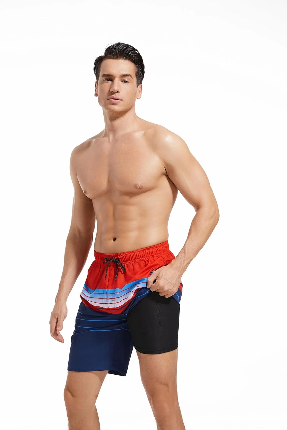 MILANKERR Mens Swim Trunks Swimming Trunks for Men,Mens Bathing Suit Swimsuit Men's Swimwear Swim Short 9" Inseam 20" Outseam