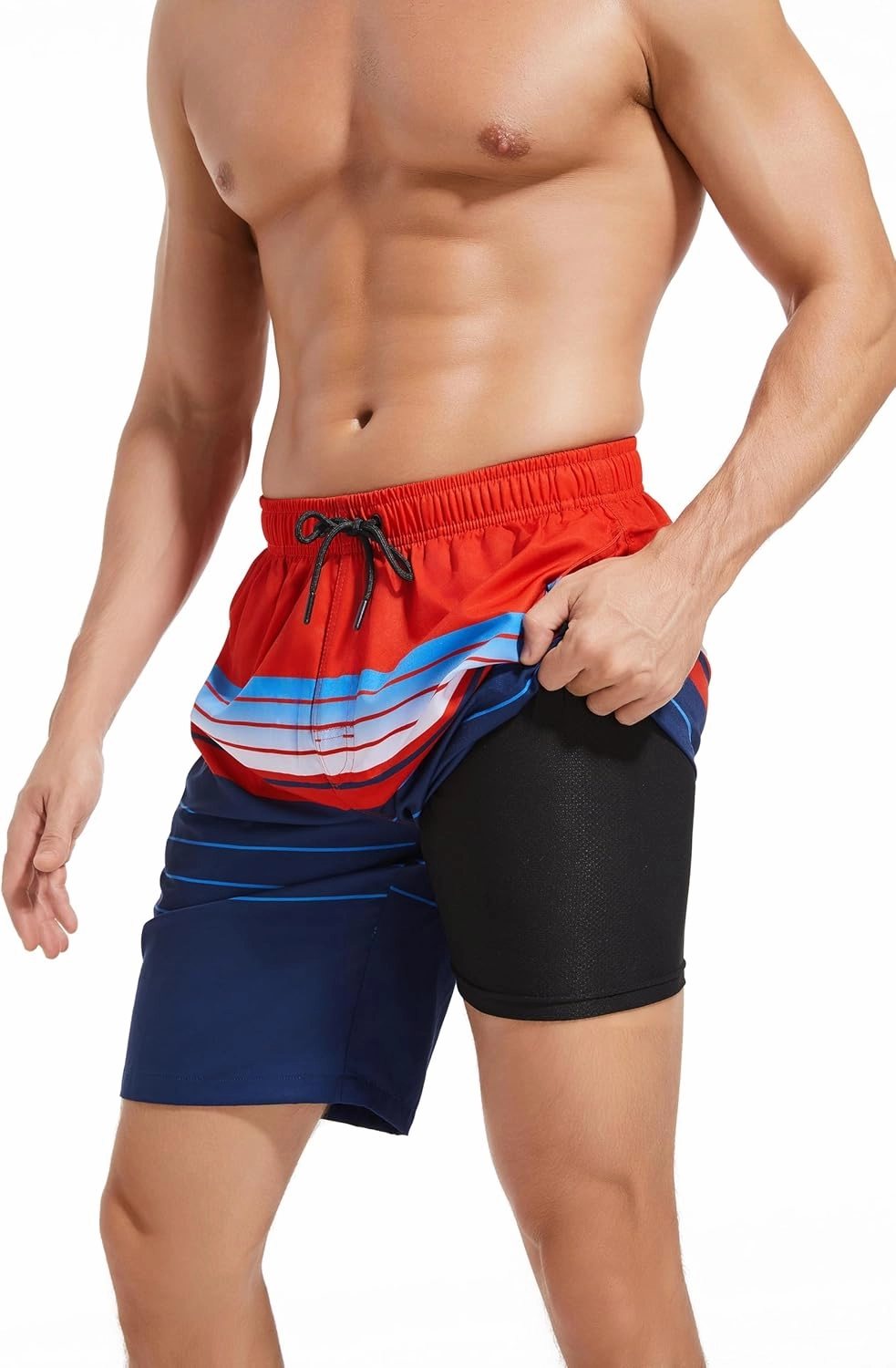 MILANKERR Mens Swim Trunks Swimming Trunks for Men,Mens Bathing Suit Swimsuit Men's Swimwear Swim Short 9" Inseam 20" Outseam