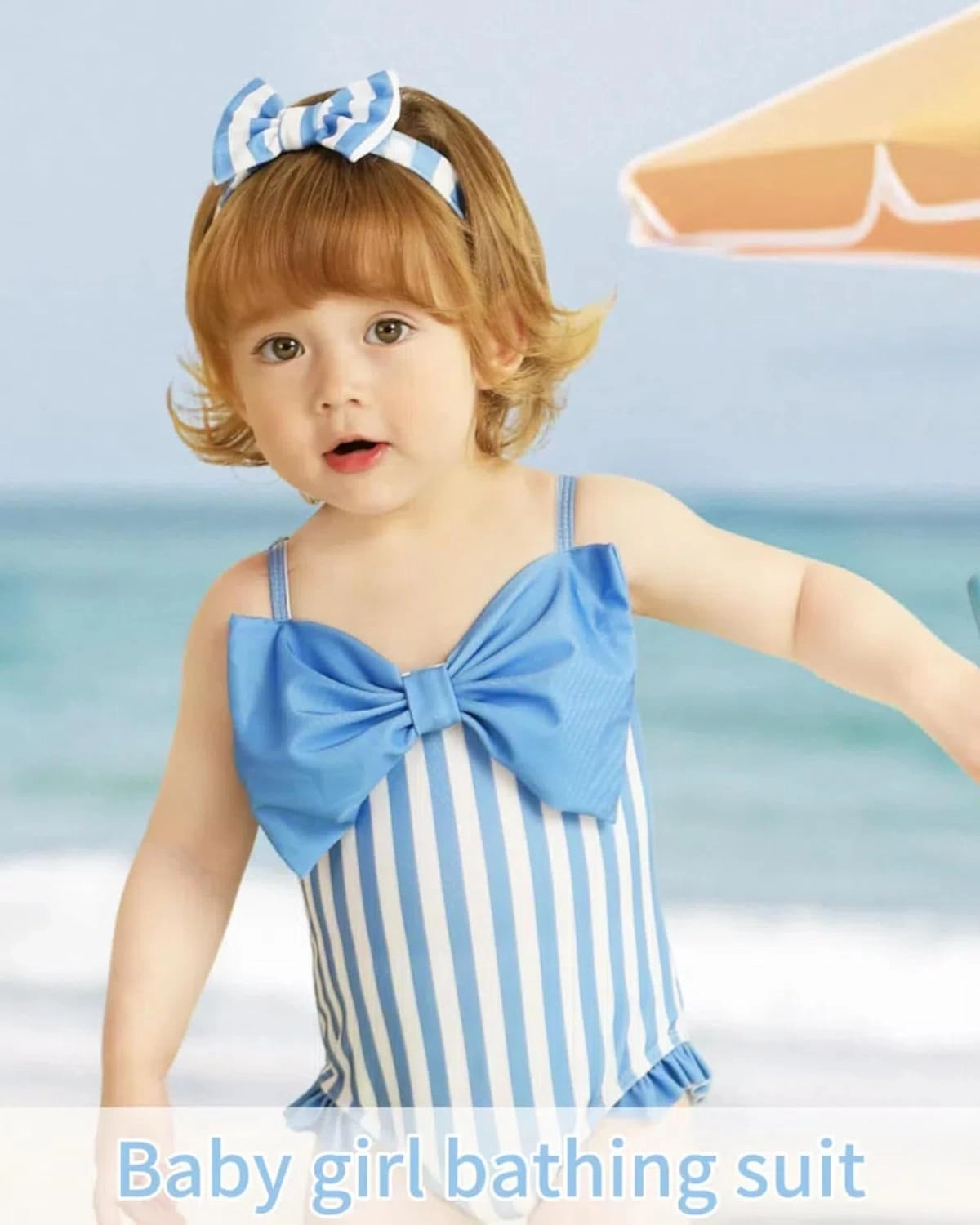 Mioglrie Toddler Baby Girl Swimsuit Infant Bathing Suits Summer Beach Swim Suit Newborn One Piece Swimwear for Girls
