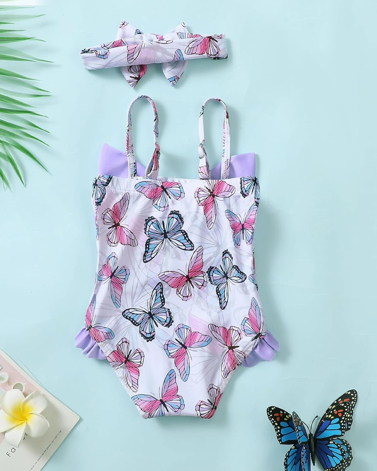 Mioglrie Toddler Baby Girl Swimsuit Infant Bathing Suits Summer Beach Swim Suit Newborn One Piece Swimwear for Girls