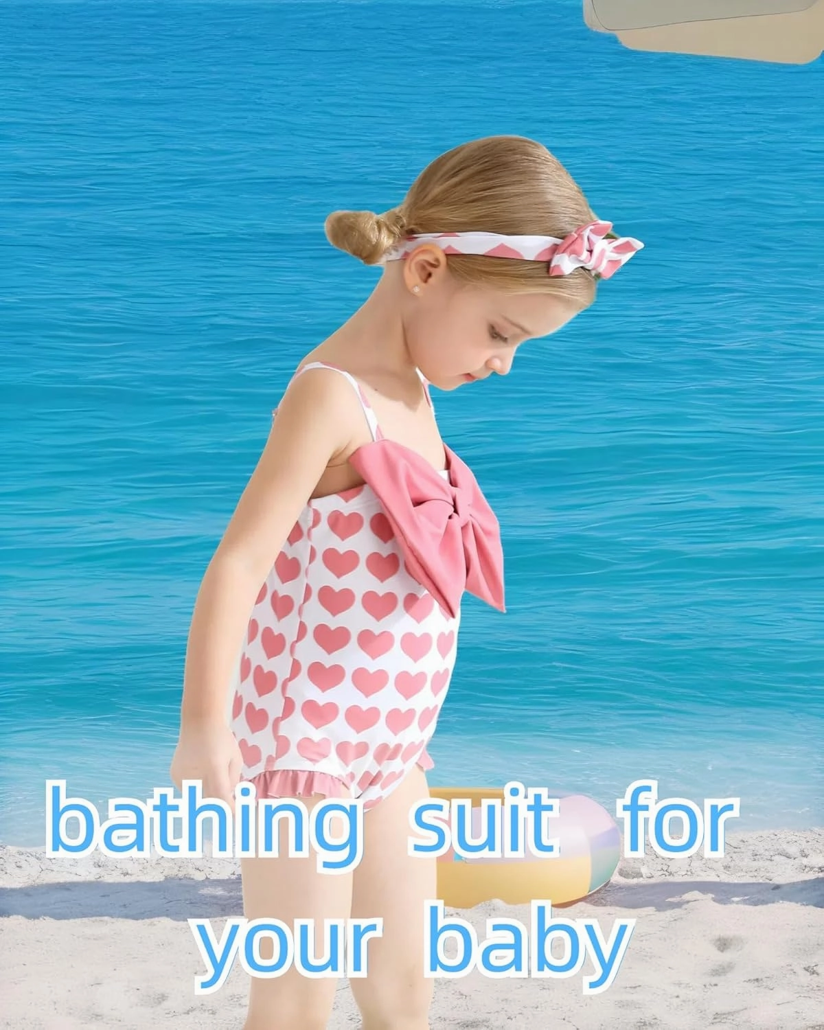 Mioglrie Toddler Baby Girl Swimsuit Infant Bathing Suits Summer Beach Swim Suit Newborn One Piece Swimwear for Girls