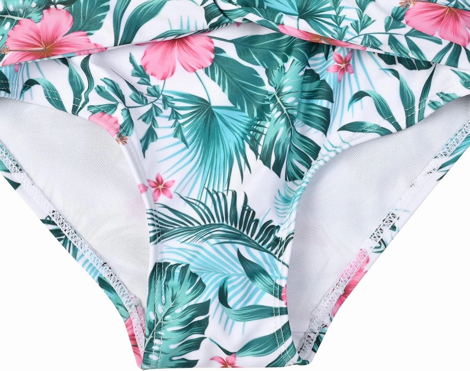Mirawise Girls Swimsuits Swimwear Bathing Suit Beach Bikini Two Piece Tie Front Swimsiuts 4-13Y