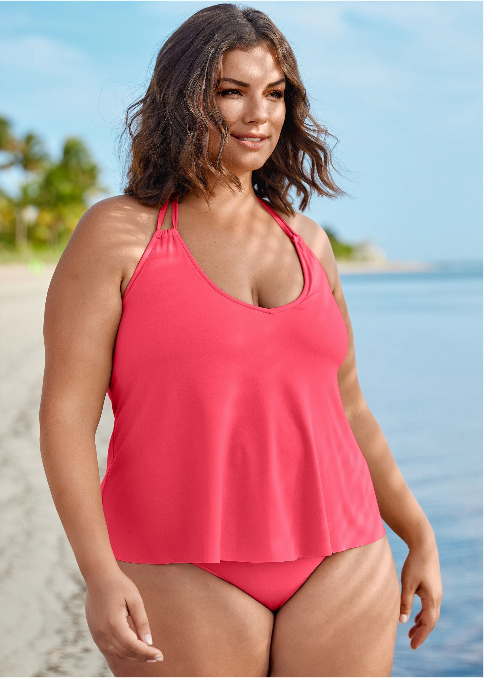 Mykonos Tankini - Sunset Pink