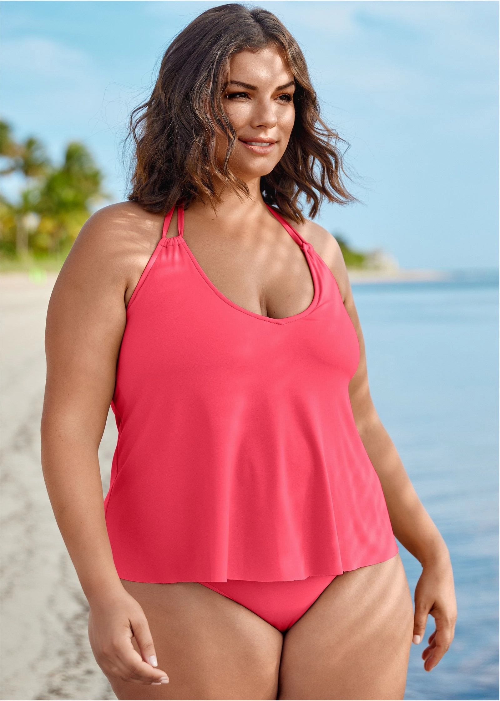 Mykonos Tankini - Sunset Pink