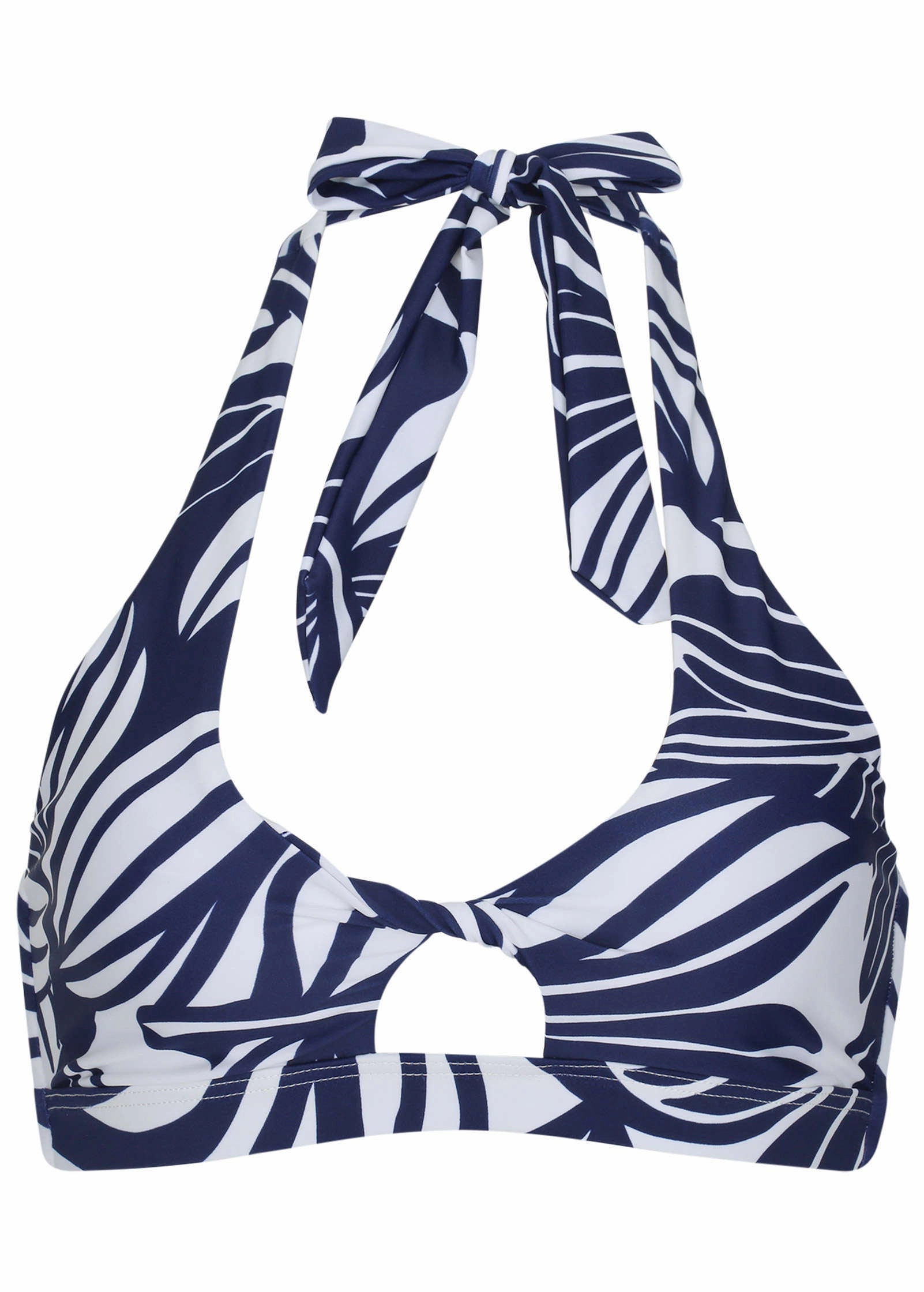 Nassau Halter Top - Contrast Bold Leaves
