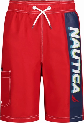 Nautica Boys' Swim Trunk with UPF 50  Sun Protection