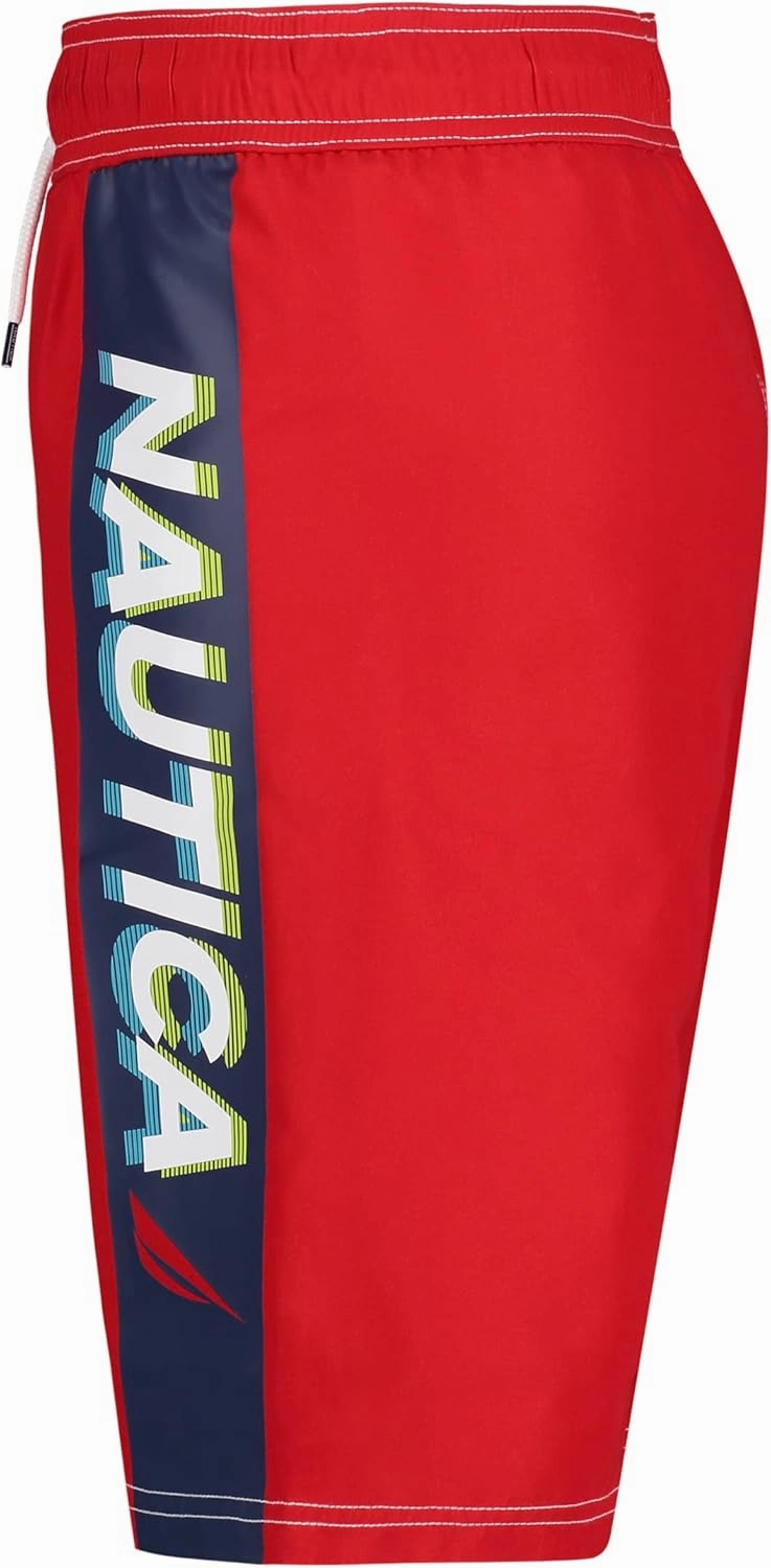 Nautica Boys' Swim Trunk with UPF 50  Sun Protection