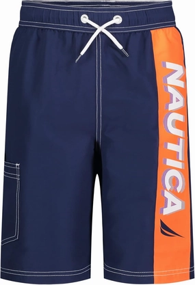 Nautica Boys' Swim Trunk with UPF 50  Sun Protection