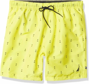 Nautica Men's Standard Quick Dry All Over Classic Anchor Print Swim Trunk