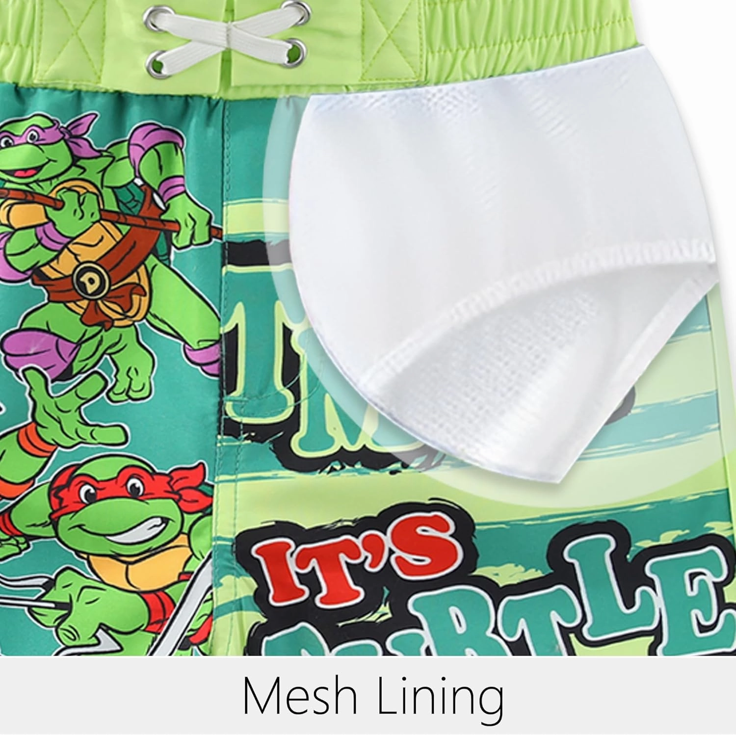 Nickelodeon Teenage Mutant Ninja Turtles Boys UPF 50  Swim Trunks Bathing Suit for Big Kids