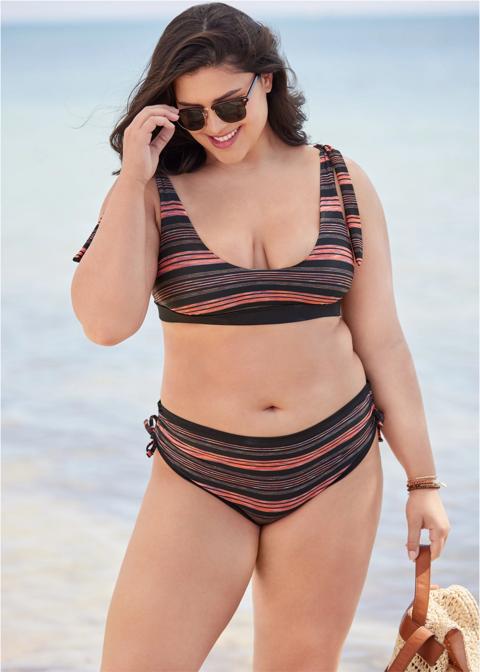Nikki Bralette Top - Beach Stripes