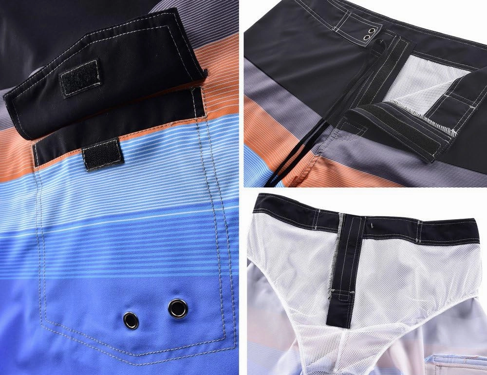 Nonwe Men's Sportwear Quick Dry Board Shorts with Lining
