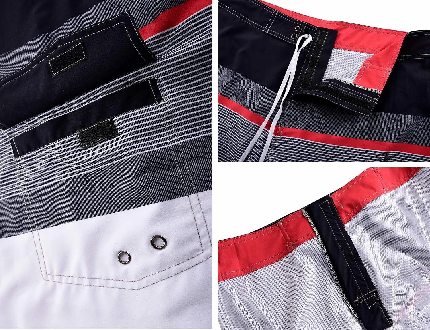Nonwe Men's Sportwear Quick Dry Board Shorts with Lining