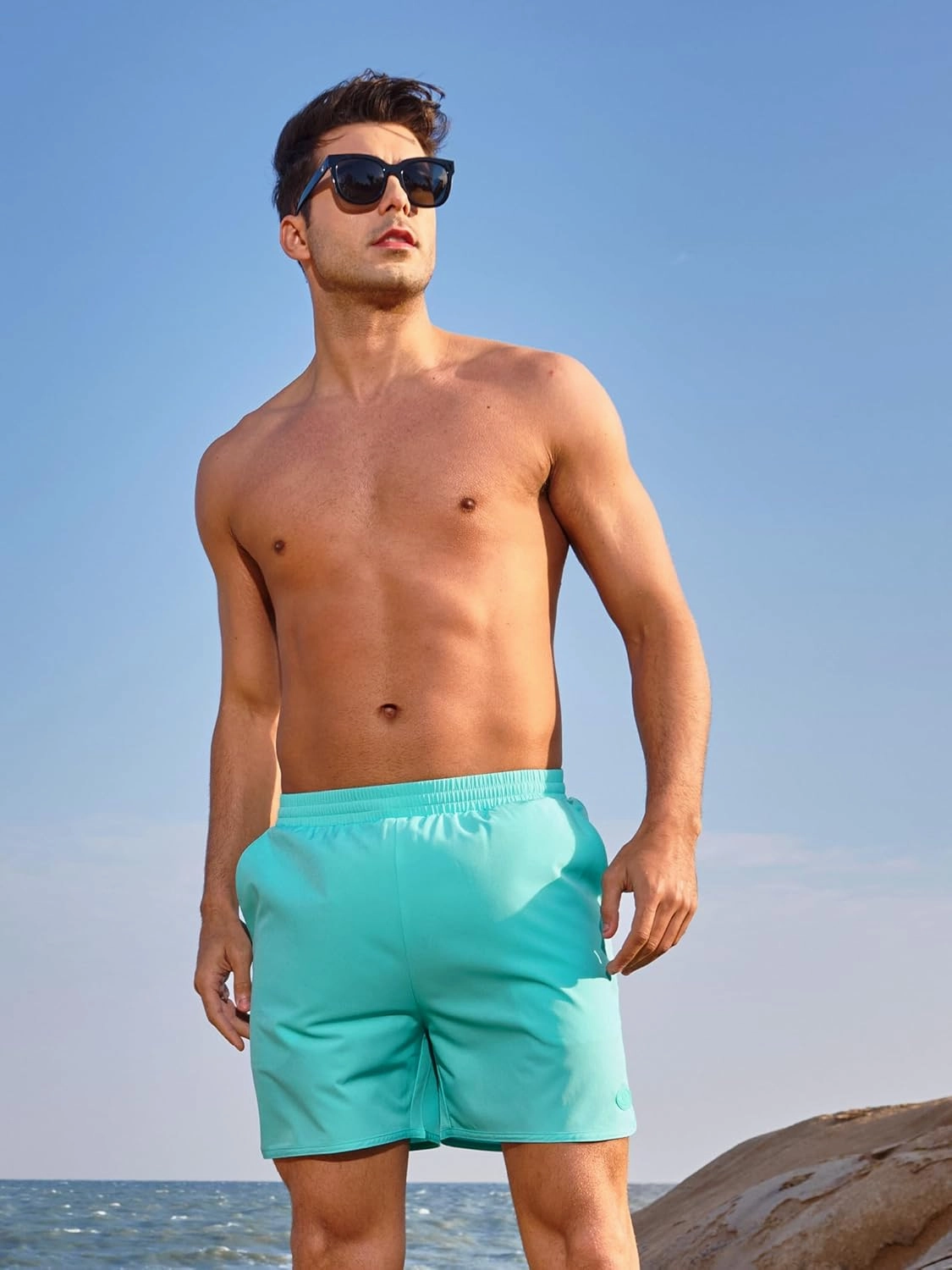 NORTHYARD Men's Swim Trunks 5" Quick Dry Swim Shorts with Mesh Liner Packable for Swimwear Surfing Beach Travel