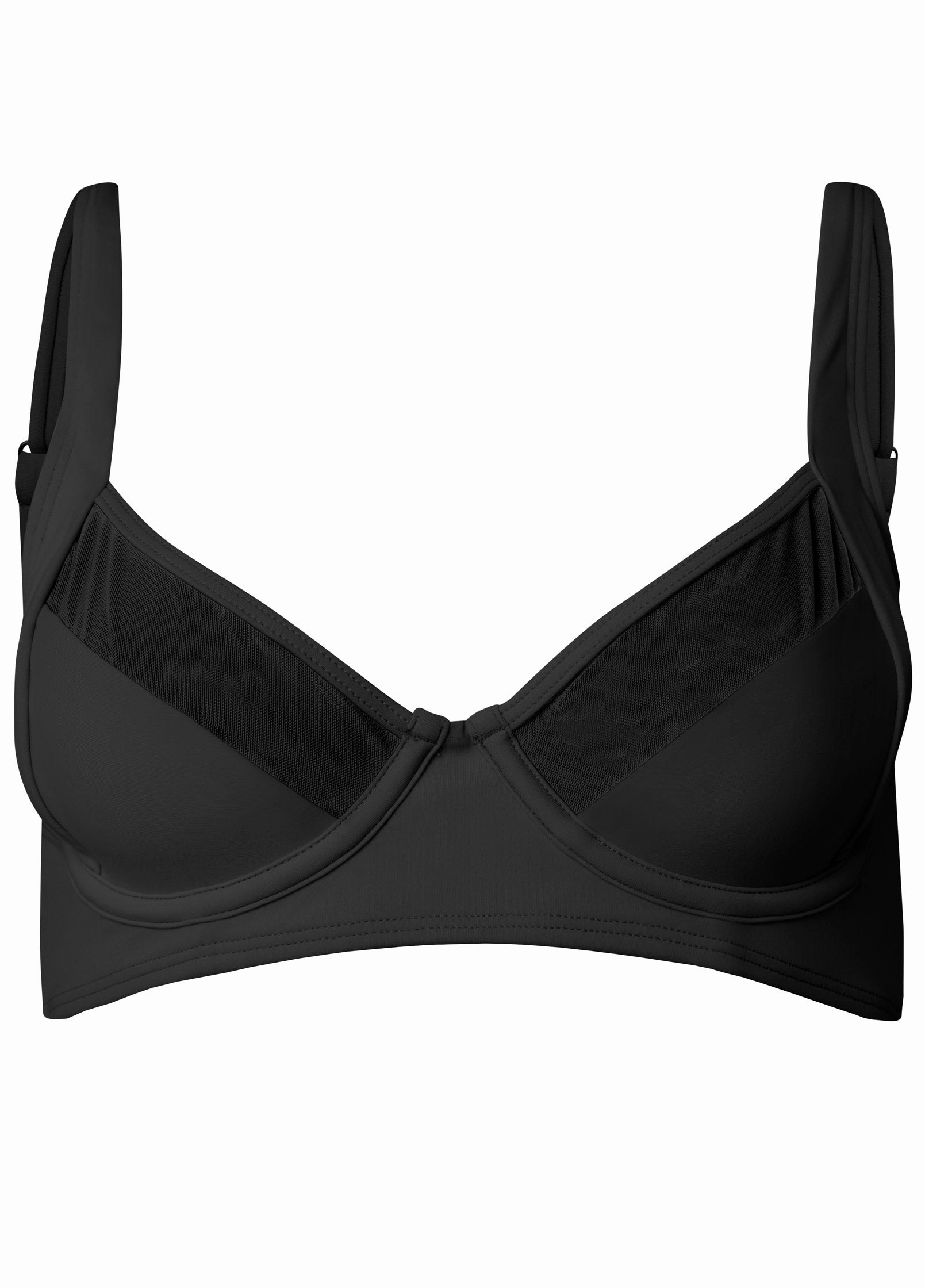 Nova Mesh Underwire Top - Black Beauty