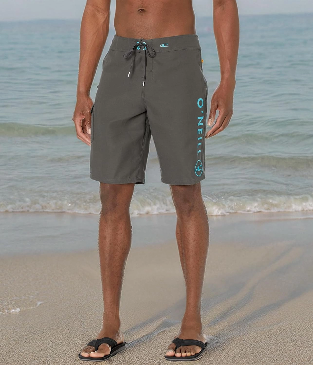 O'NEILL Men's 21 Inch Solid Boardshorts-Water Resistant Swim Trunks for Men with Quick Dry Stretch Fabric and Pockets