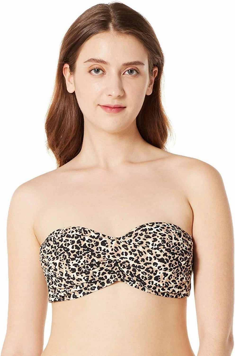 Ocean Blues Women's Strapless Swimsuits for Women Bandeau Bikini Top Tie Back Halter Bathing Suit Top